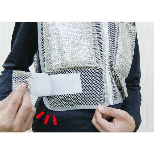 緑十字 熱中症予防対策商品 メッシュベスト保冷剤付