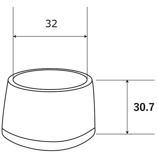 WAKI パイプキャップ 32mm 4個入