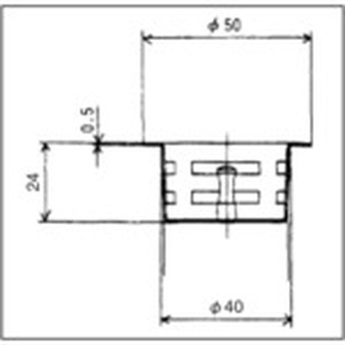 SUGICO 真鍮共栓ゴム栓付