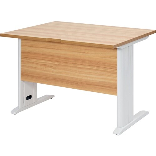 TRUSCO 平机 ナチュラル天板X白脚 W100