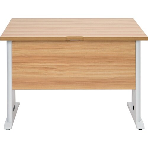 TRUSCO 平机 ナチュラル天板X白脚 W100