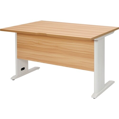 TRUSCO 平机 ナチュラル天板X白脚 W120