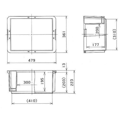 yazaki ポリテナー 28L PT−28 ブル