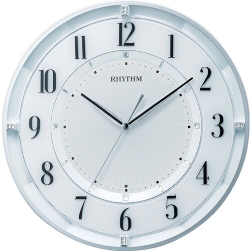 RHYTHM 【売切廃番】電波 壁掛け時計(アナロ