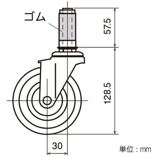 yazaki パイプキャスター 車輪径Φ100 自