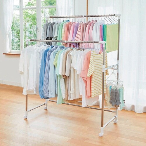 TENMA PS いっぱい干せる伸縮自在多機能物干