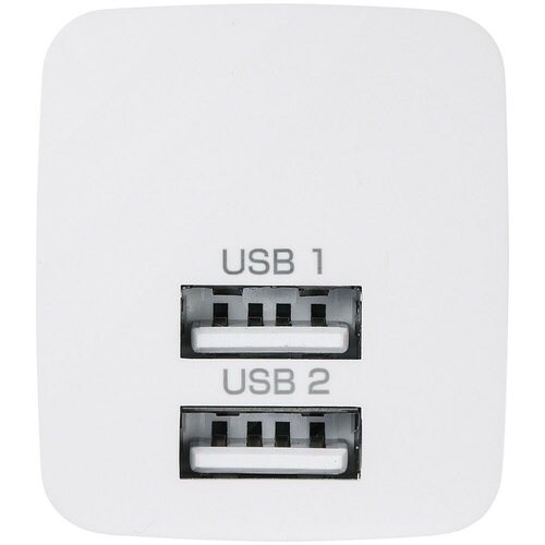 SANWA USB充電器(2ポート・合計2.4A・