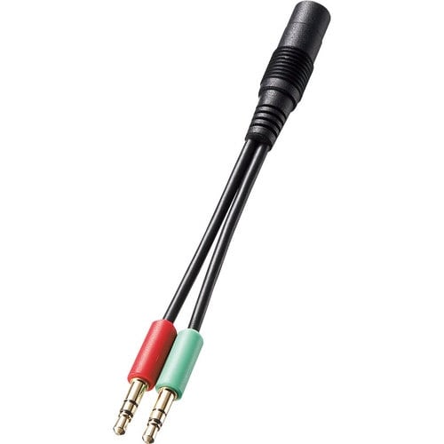 SANWA ヘッドセット用変換アダプタケーブル(4