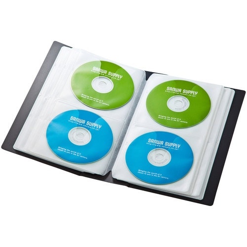 SANWA DVD・CDファイルケース(96枚収納