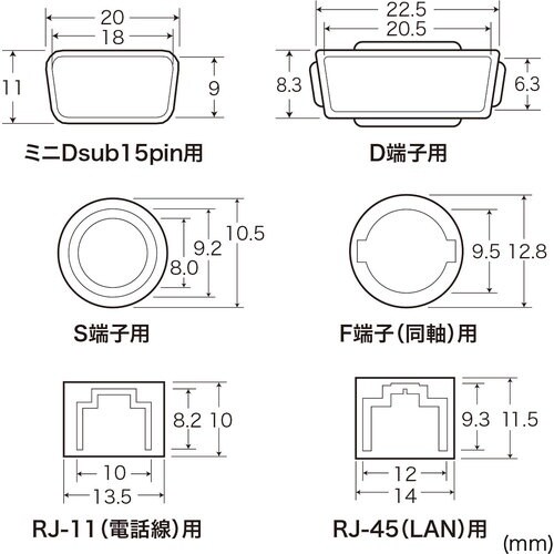 SANWA AVジャックキャップ(フルセット)
