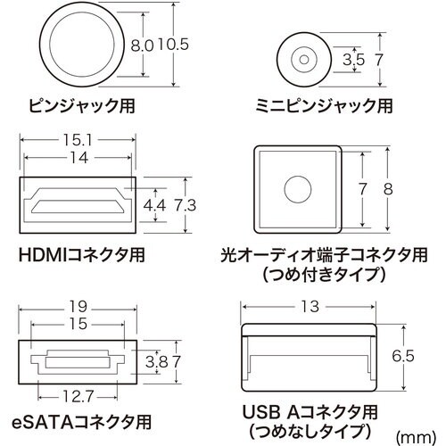 SANWA AVジャックキャップ(フルセット)