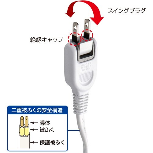 SANWA ACアダプタ専用電源延長コード