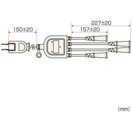SANWA ACアダプタ専用電源延長コード ブラッ