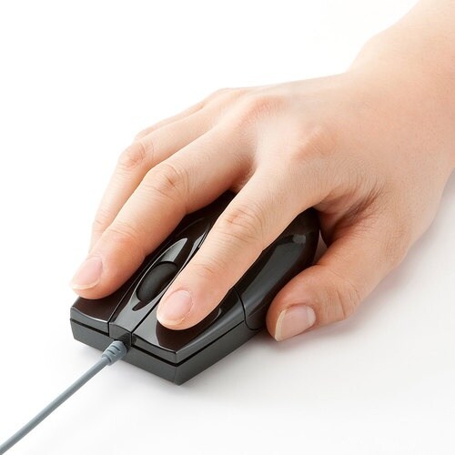 SANWA 有線ブルーLEDマウス(USB−PS/