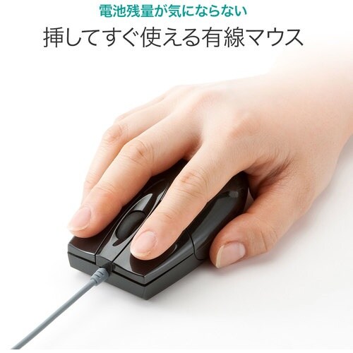 SANWA 有線ブルーLEDマウス(USB−PS/