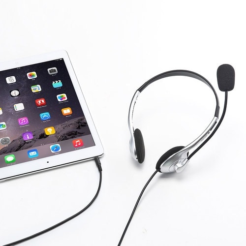 SANWA タブレット用ヘッドセット