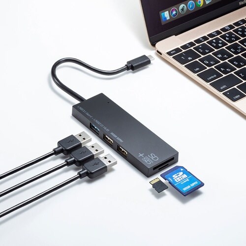 SANWA USB Type Cコンボハブ カード