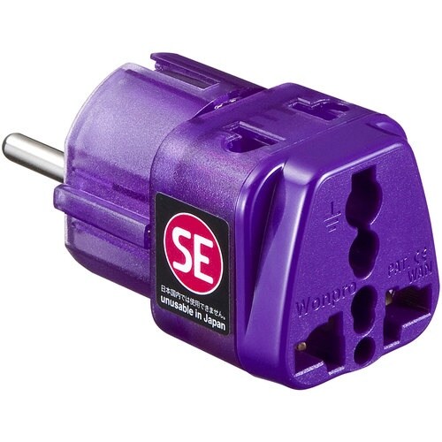 SANWA 海外電源変換アダプタエレプラグW−SE