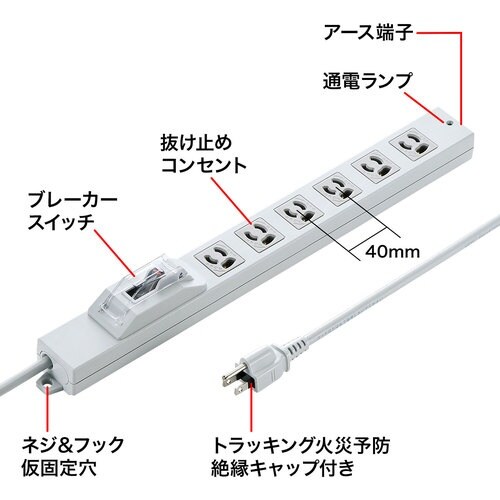 SANWA 安全ブレーカータップ