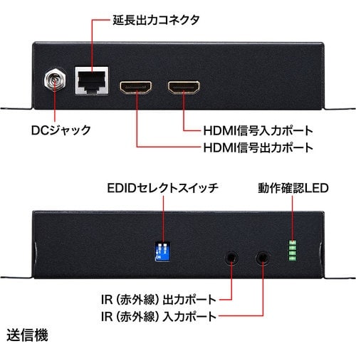 SANWA PoE対応HDMIエクステンダー(セッ