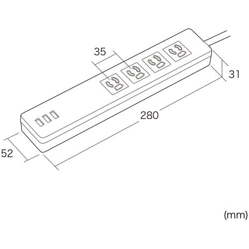 SANWA USB充電機能付きタップ