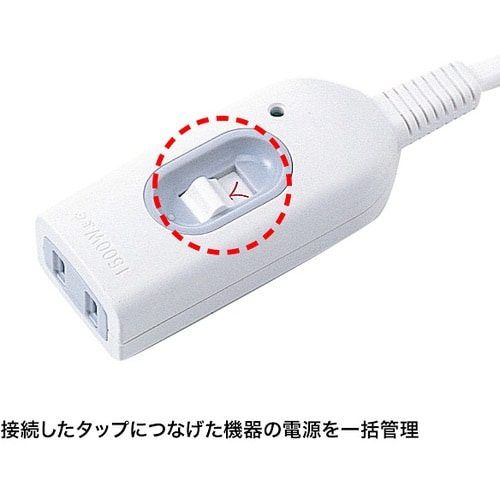 SANWA 中間スイッチ付延長コード