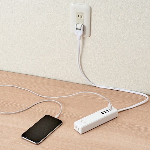 ELECOM モバイルUSBタップ(ケーブル0.6