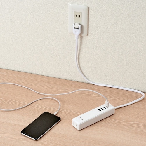 ELECOM モバイルUSBタップ(ケーブル1.5