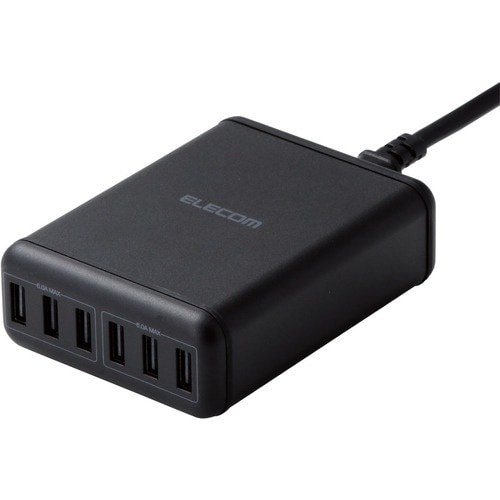 ELECOM 6ポートAC充電器 ブラック