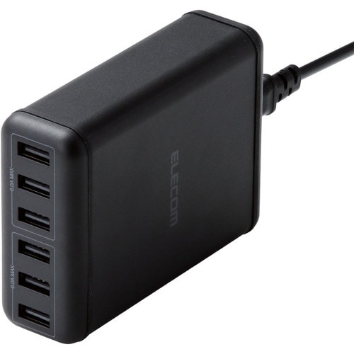 ELECOM 6ポートAC充電器 ブラック