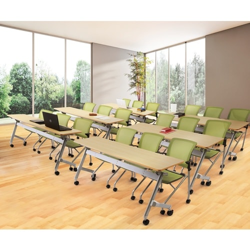 TRUSCO コンパクトミーティングチェア ブラッ