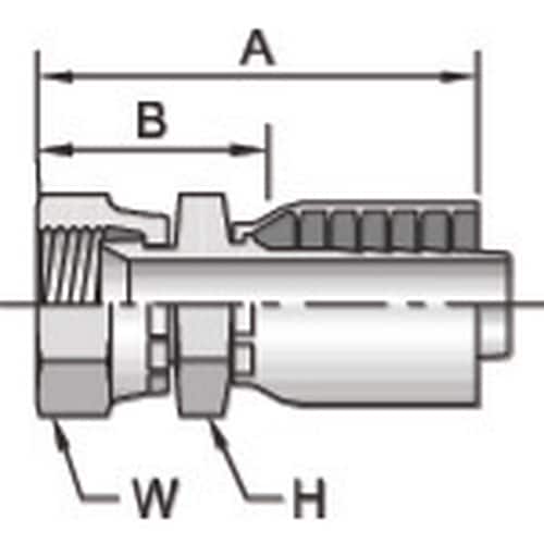 Parker メスシートスイベル金具 30度フレア
