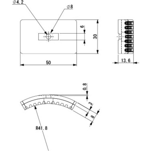 アインツ 当板・R型・黒・ミニシリンダー用