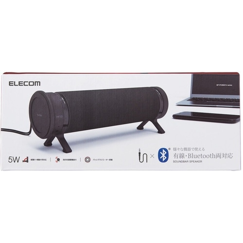 ELECOM ミニサウンドバースピーカー「beha