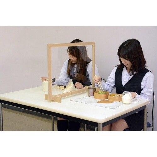 光 飛沫飛散防止パネル 小 木製フレームタイプ