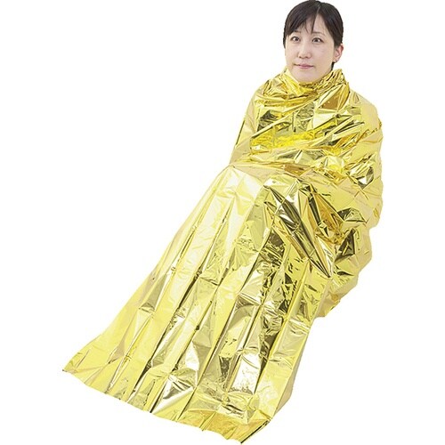 緑十字 防災用品 4層!防寒・防風金銀アルミシート