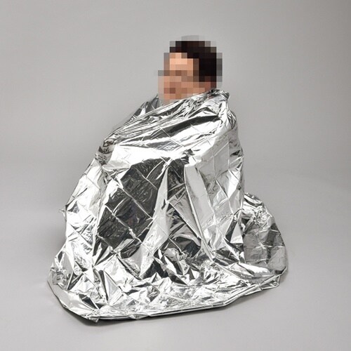 緑十字 防災用品 4層!静音防寒・防風アルミシート