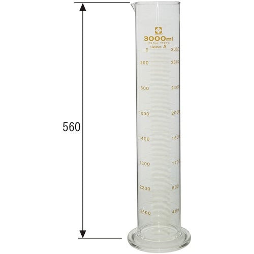 SIBATA メスシリンダー カスタムA 3000