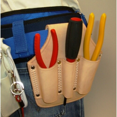 コヅチ ヌメ皮ペンチ差し 8インチ用3丁入二重縫い