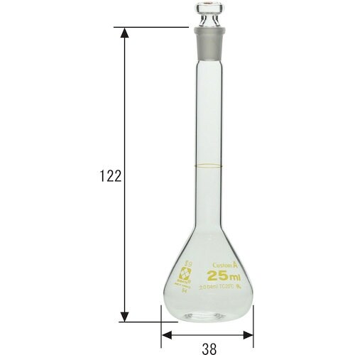 SIBATA メスフラスコ カスタムA 25mL