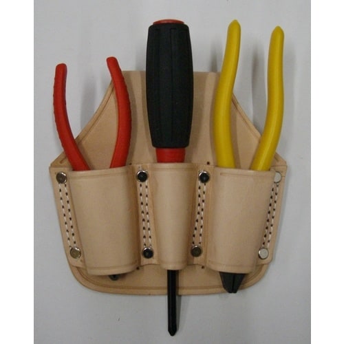 コヅチ ヌメ皮ペンチ差し 8インチ用3丁入二重縫い