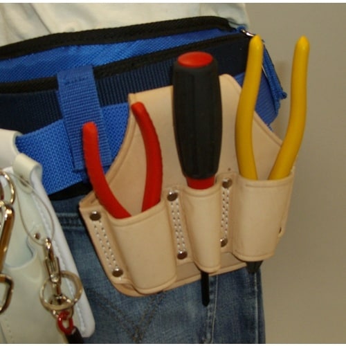 コヅチ ヌメ皮ペンチ差し 8インチ用3丁入二重縫い