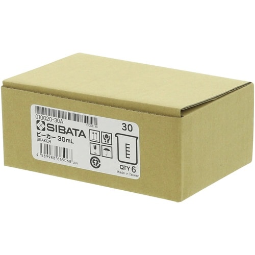 SIBATA ビーカー 目安目盛付 30mL