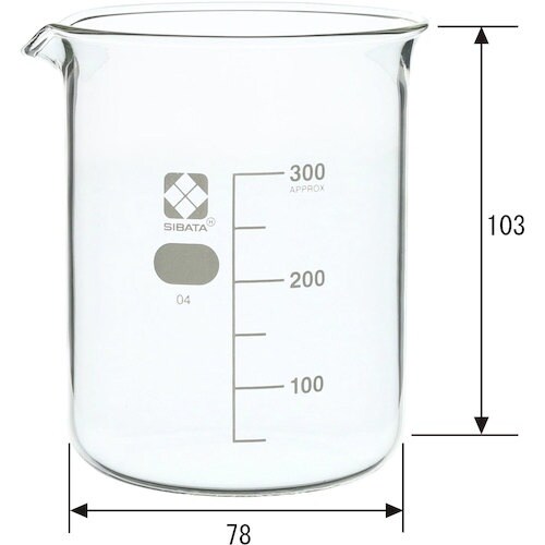 SIBATA ビーカー 目安目盛付 300mL