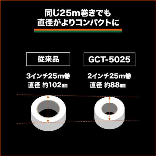 TRUSCO 倍巻クロス粘着テープ 幅50mmX長