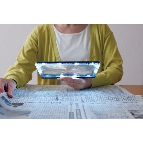 KING JIM ライト付き拡大鏡 黒