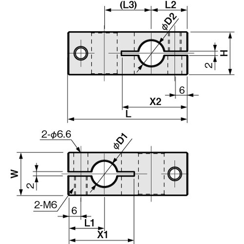 IWATA XY固定ジョイント (丸シャフト用)