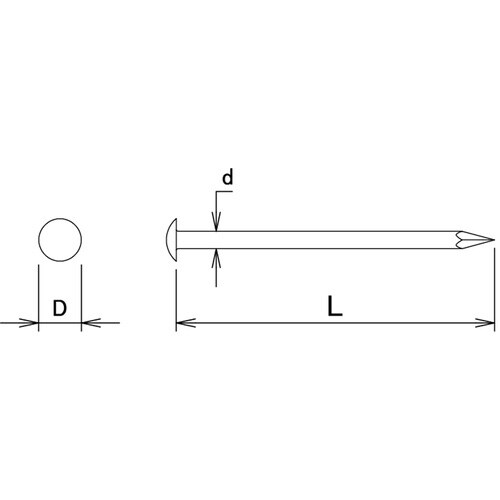 DAIDOHANT VP ステンレス釘 丸頭 1.