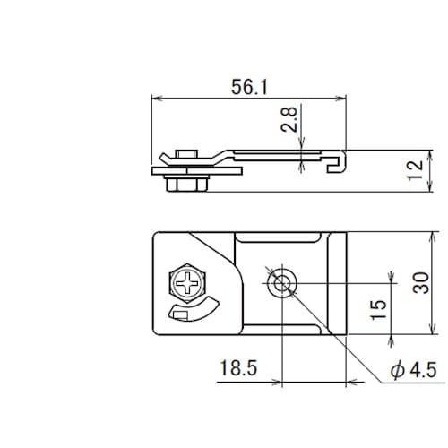 HINAKA “レクト30”レール用天井ブラケット