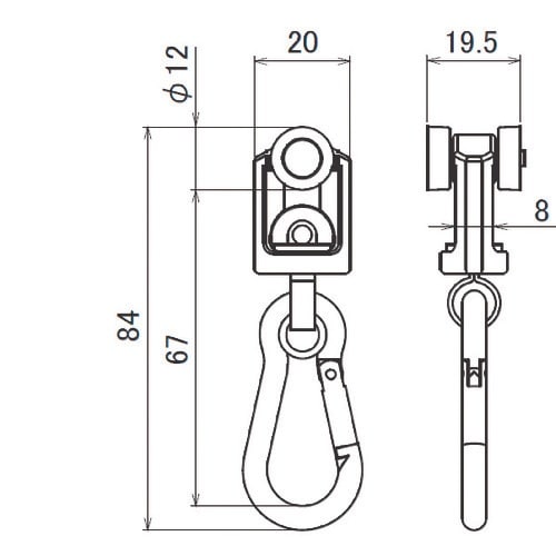 HINAKA “レクト30”レール用スナップランナ